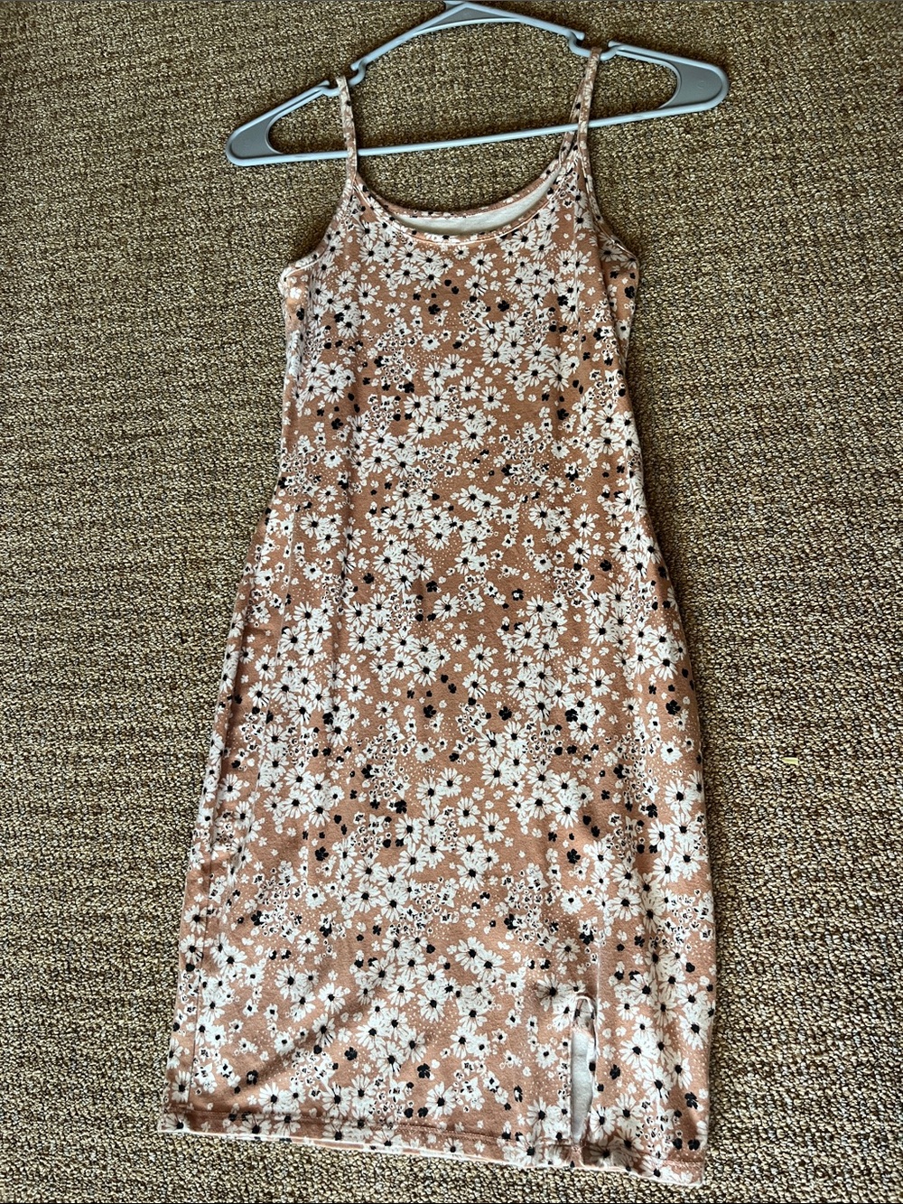 wild fable Peach Floral Tank with White Daisies